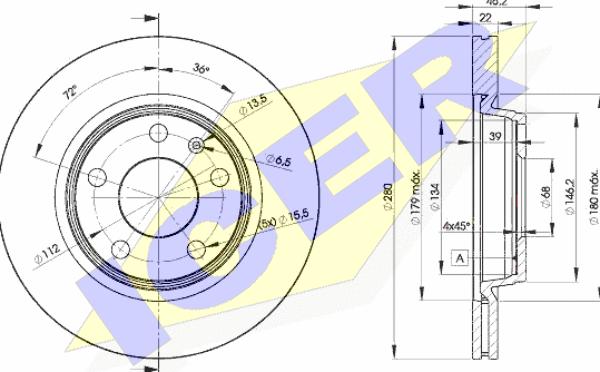 Icer 78BD5301-2 - Brake Disc www.autospares.lv