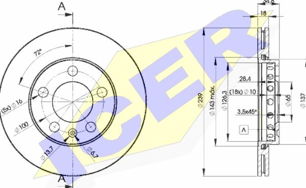 Icer 78BD5308-2 - Brake Disc www.autospares.lv