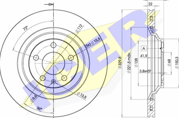 Icer 78BD5314-2 - Bremžu diski www.autospares.lv