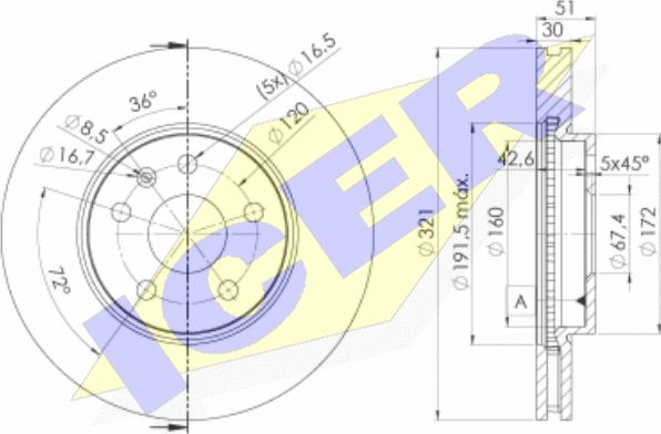 Icer 78BD5387-2 - Bremžu diski autospares.lv