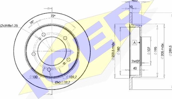 Icer 78BD6970-2 - Bremžu diski www.autospares.lv