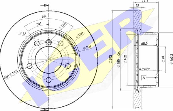 Icer 78BD6464-1 - Bremžu diski www.autospares.lv