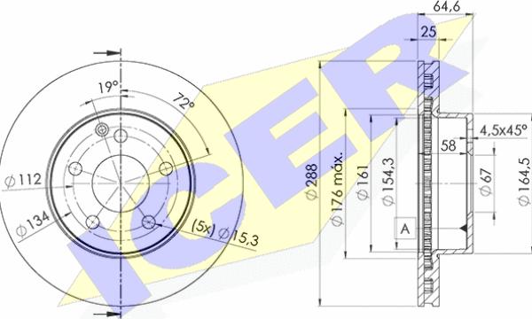 Icer 78BD6476-2 - Bremžu diski www.autospares.lv