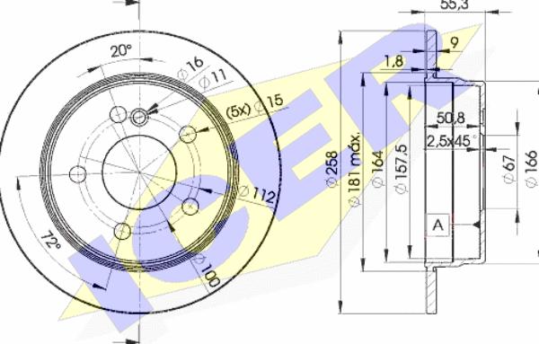 Icer 78BD6470-2 - Bremžu diski autospares.lv