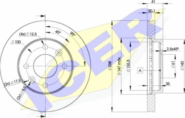 Icer 78BD6572-2 - Bremžu diski www.autospares.lv