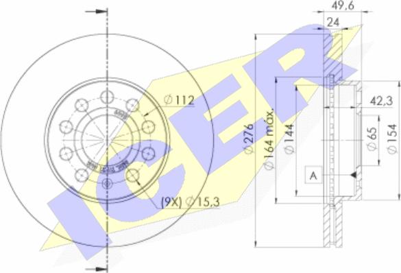 Icer 78BD6095-2 - Bremžu diski www.autospares.lv