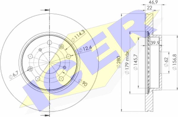 Icer 78BD6041-2 - Bremžu diski www.autospares.lv