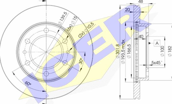 Icer 78BD6004-2 - Bremžu diski www.autospares.lv