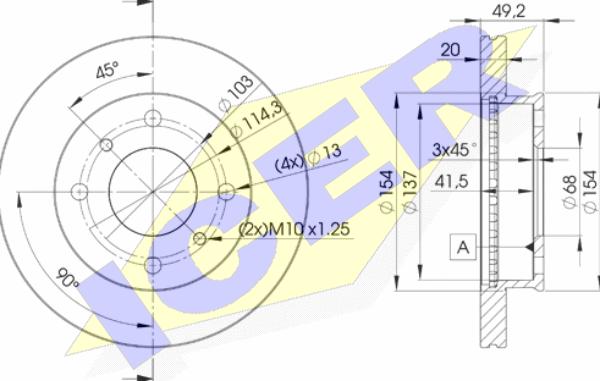 Icer 78BD6001-2 - Bremžu diski www.autospares.lv