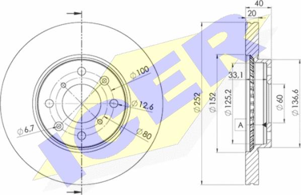 Icer 78BD6035-2 - Bremžu diski www.autospares.lv