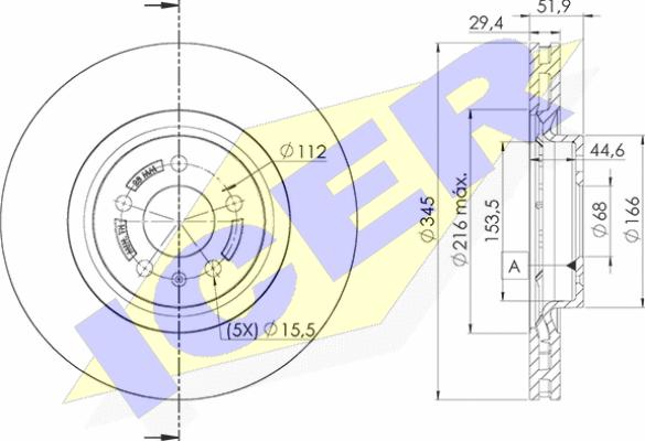 Icer 78BD6078-2 - Тормозной диск www.autospares.lv