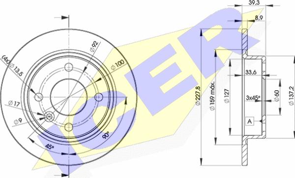 Icer 78BD6165-2 - Bremžu diski autospares.lv