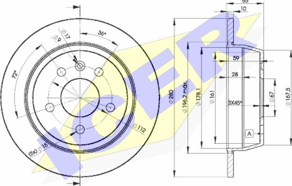 Icer 78BD6381-2 - Bremžu diski www.autospares.lv