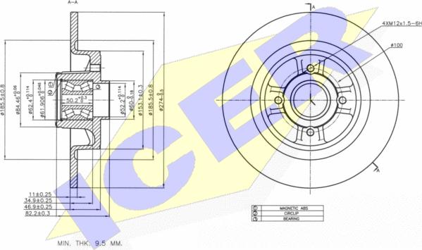 Icer 78BD6329-1 - Bremžu diski www.autospares.lv