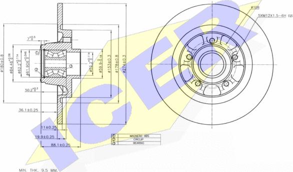 Icer 78BD6327-1 - Bremžu diski www.autospares.lv