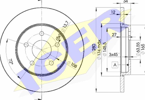 Icer 78BD6768-2 - Bremžu diski autospares.lv