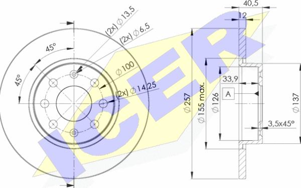 Icer 78BD0918-2 - Bremžu diski www.autospares.lv