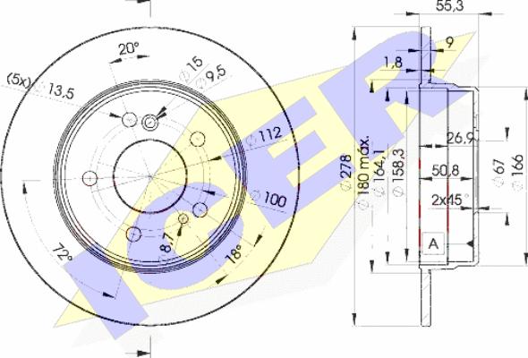 Icer 78BD0412-2 - Bremžu diski www.autospares.lv