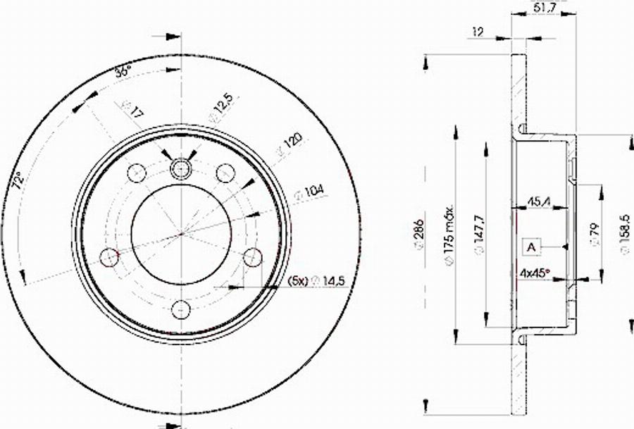 Icer 78BD0673 - Тормозной диск www.autospares.lv