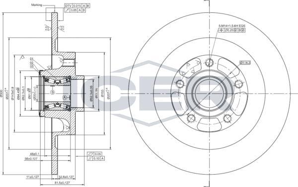 Icer 78BD0042-1 - Bremžu diski www.autospares.lv