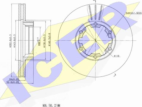 Icer 78BD0013-2 - Bremžu diski autospares.lv