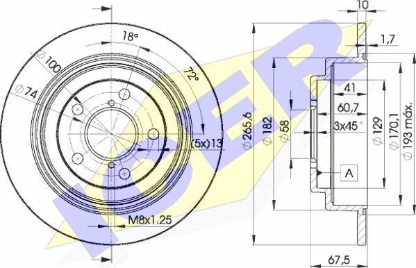 Icer 78BD0034-2 - Bremžu diski www.autospares.lv