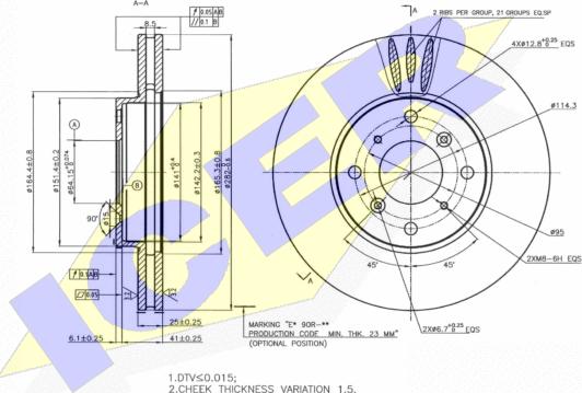 Icer 78BD0027-2 - Bremžu diski www.autospares.lv