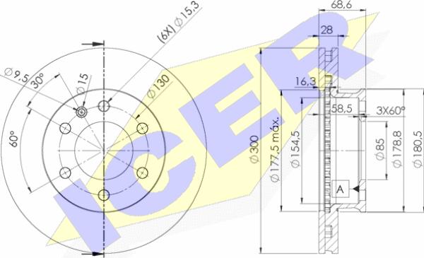 Icer 78BD0190-2 - Bremžu diski www.autospares.lv