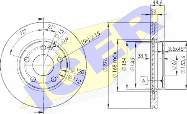 Icer 78BD0111-2 - Bremžu diski www.autospares.lv