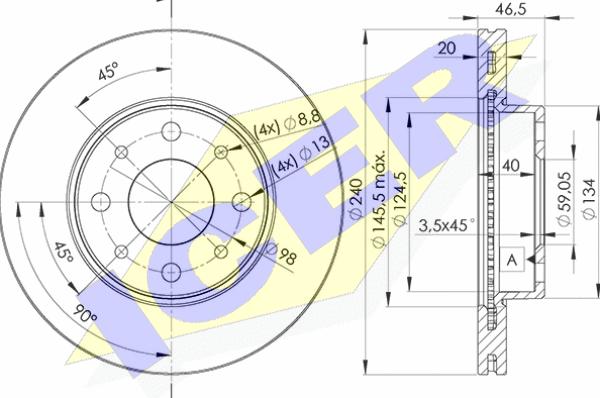 Icer 78BD0178-2 - Bremžu diski autospares.lv