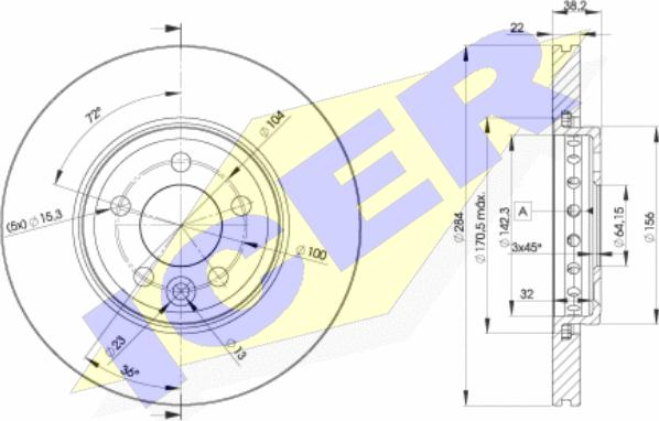 Icer 78BD0844-2 - Bremžu diski autospares.lv