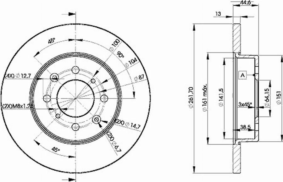 Icer 78BD0841 - Bremžu diski www.autospares.lv