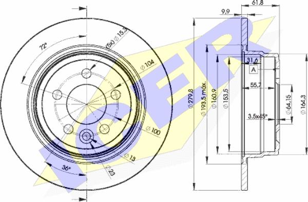 Icer 78BD0847-2 - Bremžu diski autospares.lv