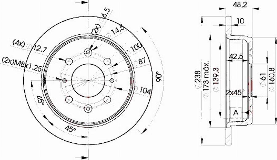 Icer 78BD0817 - Bremžu diski www.autospares.lv