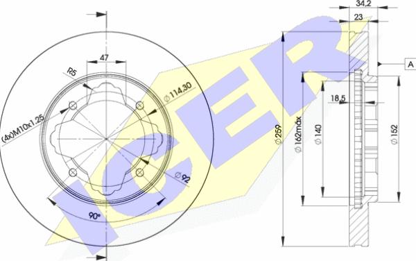 Icer 78BD0836-2 - Bremžu diski www.autospares.lv