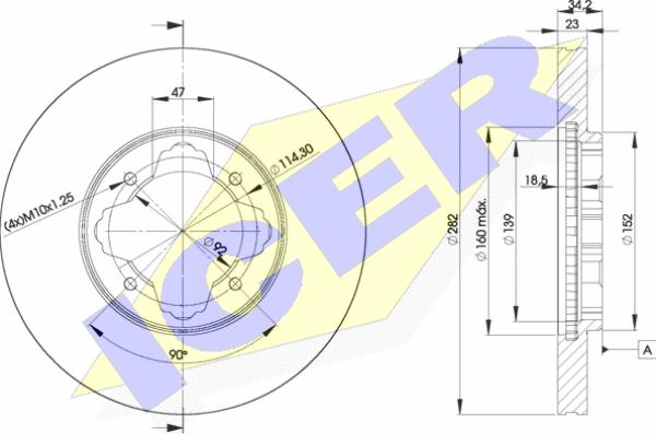 Icer 78BD0837-2 - Bremžu diski www.autospares.lv