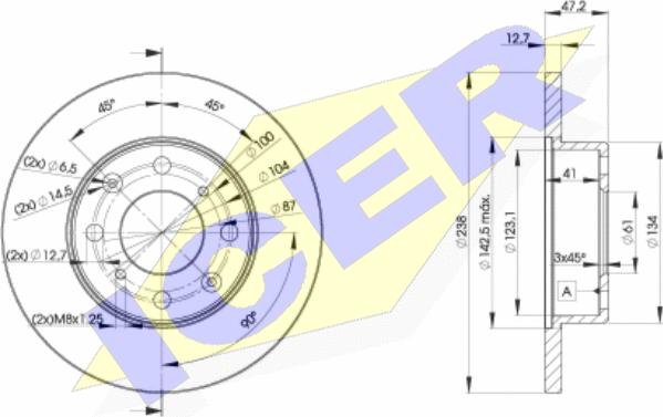 Icer 78BD0829-2 - Bremžu diski autospares.lv