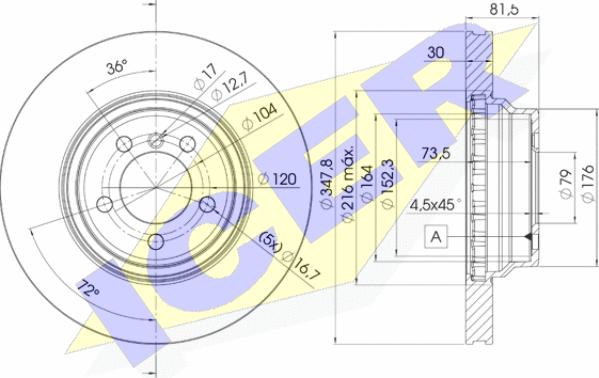 Icer 78BD0267-2 - Bremžu diski www.autospares.lv