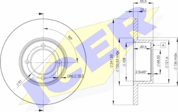 Icer 78BD0751-2 - Bremžu diski autospares.lv