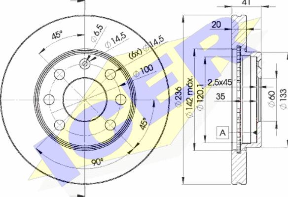 Icer 78BD1440-2 - Brake Disc www.autospares.lv