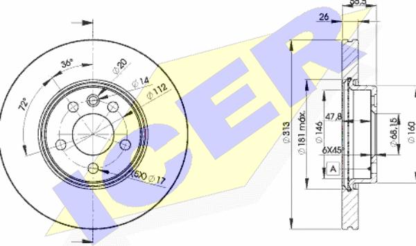 Icer 78BD1530-2 - Brake Disc www.autospares.lv