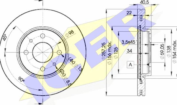 Icer 78BD1650-2 - Bremžu diski www.autospares.lv