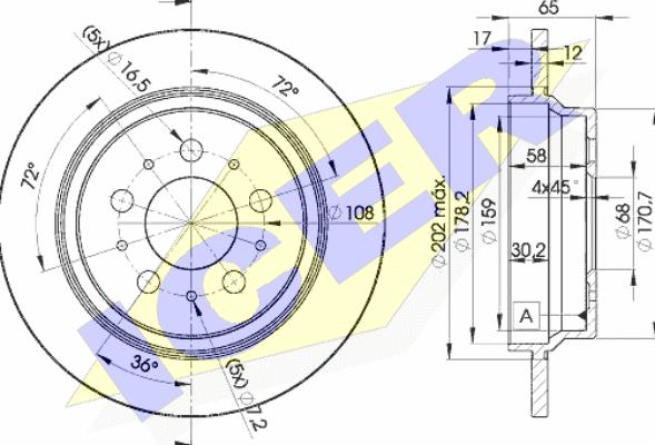 Icer 78BD1674-1 - Bremžu diski www.autospares.lv