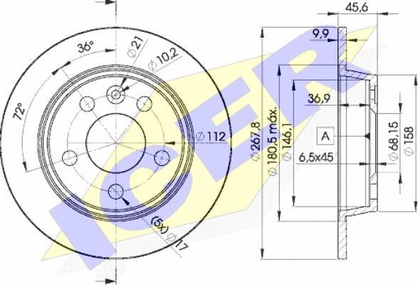 Icer 78BD1094-2 - Bremžu diski www.autospares.lv