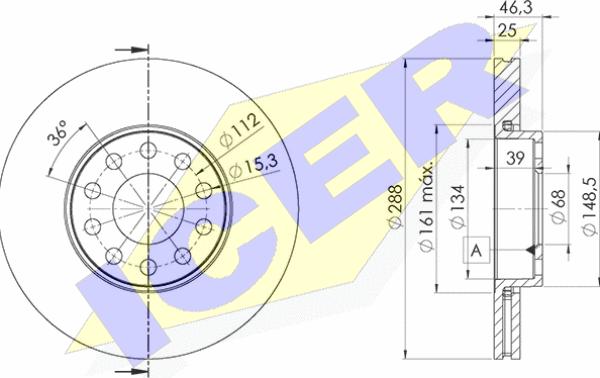 Icer 78BD1068-2 - Bremžu diski www.autospares.lv