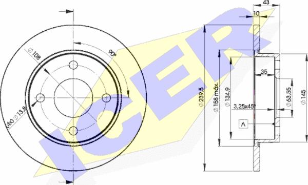 Icer 78BD1063-2 - Bremžu diski autospares.lv