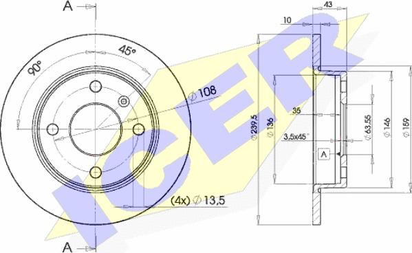 Icer 78BD1062-2 - Bremžu diski www.autospares.lv