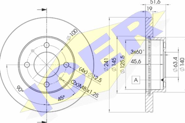 Icer 78BD1008-2 - Bremžu diski autospares.lv