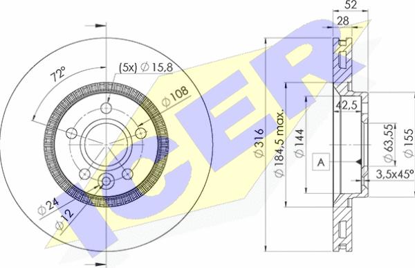 Icer 78BD1181-2 - Bremžu diski www.autospares.lv