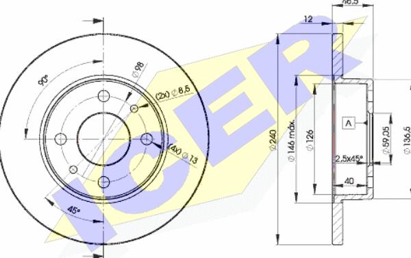 Icer 78BD1815-2 - Bremžu diski autospares.lv